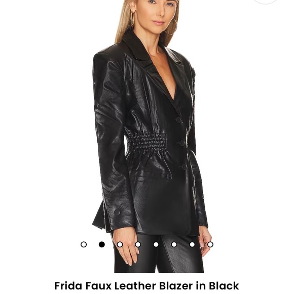 Steve Madden Revolve Hourglass Faux Leather Blazer NWOT - Picture 2 of 4